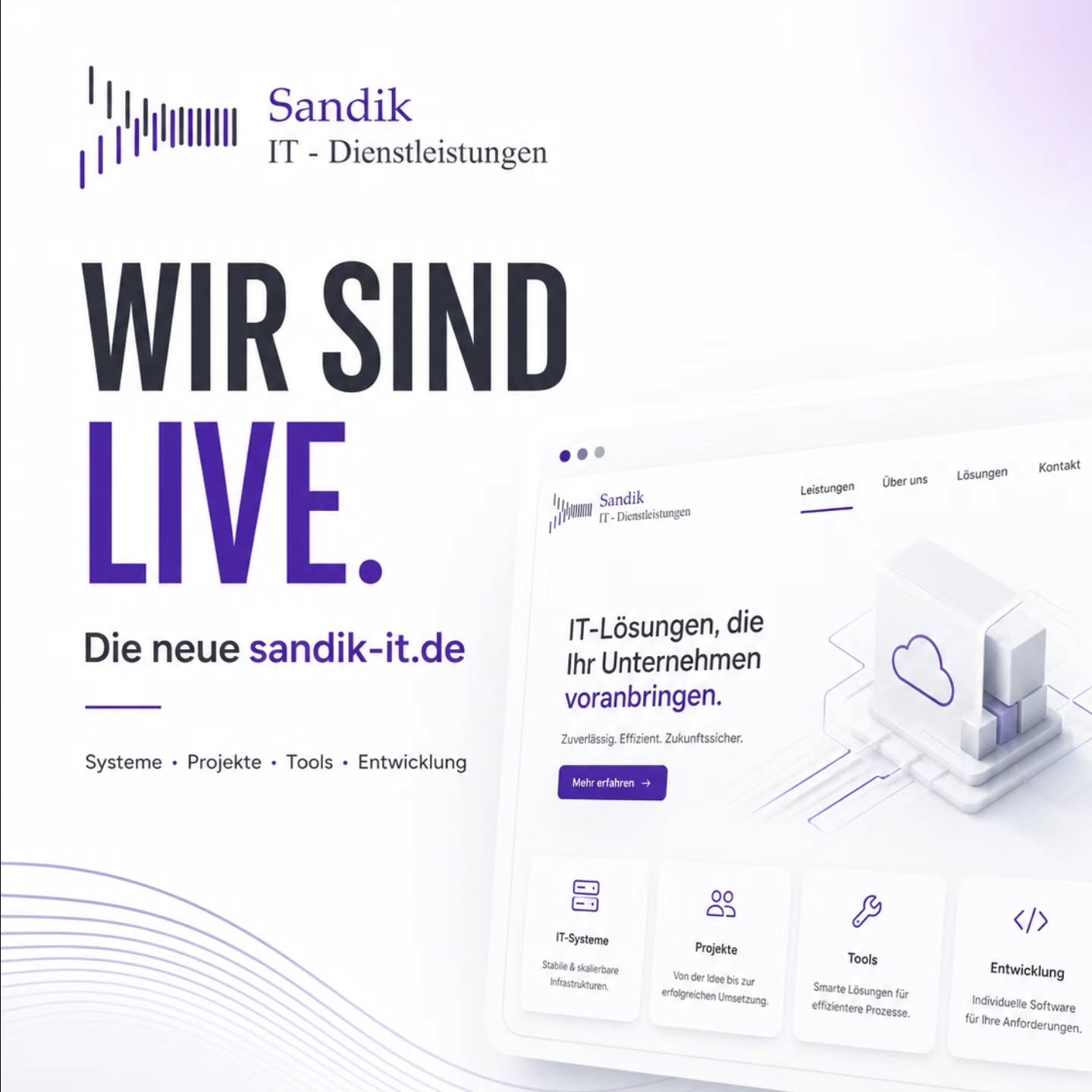 Aus einem geplanten Redesign ist am Ende deutlich mehr geworden.

Die neue sandik-it.de basiert auf einer komplett neuen