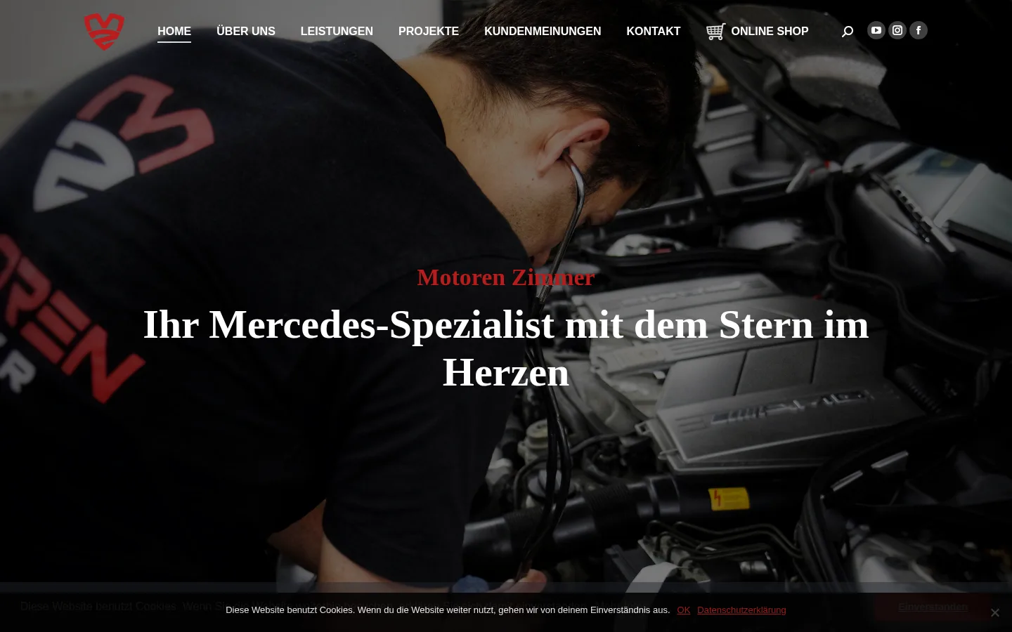 Aktueller Screenshot von motorenzimmer.de